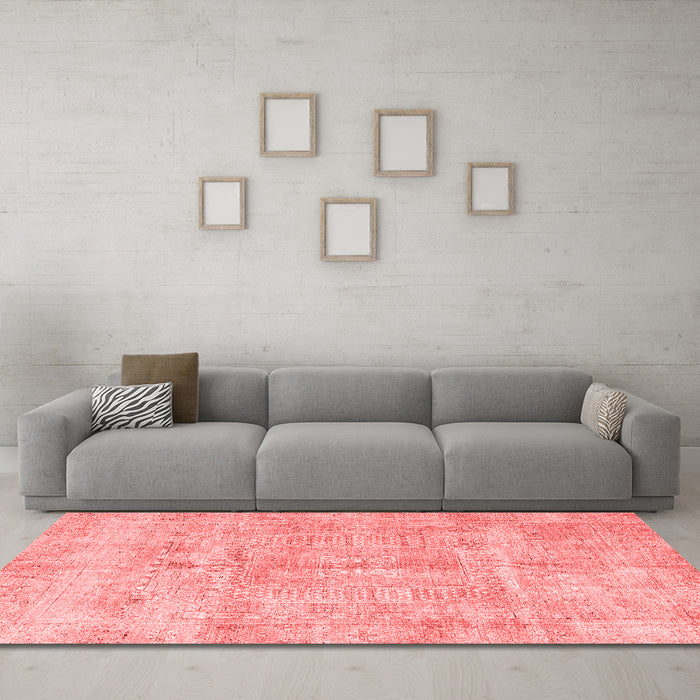Modern Red Washable Rugs
