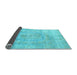 Sideview of Abstract Light Blue Modern Rug, abs4187lblu