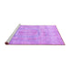 Sideview of Machine Washable Abstract Purple Modern Area Rugs, wshabs4187pur