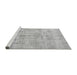 Sideview of Machine Washable Abstract Gray Modern Rug, wshabs4187gry