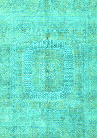 Abstract Turquoise Modern Rug, abs4187turq