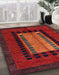 Machine Washable Abstract Red Rug in a Family Room, wshabs4188