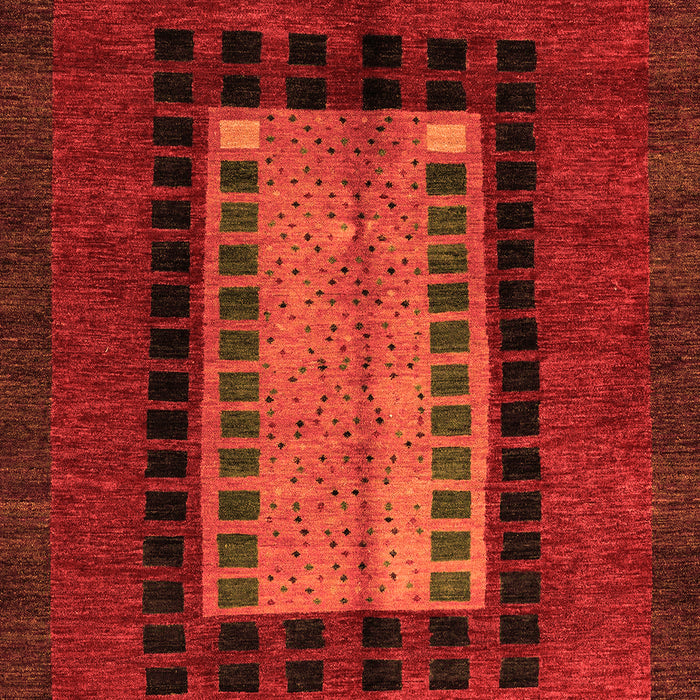 Machine Washable Oriental Orange Modern Area Rugs, wshabs4188org