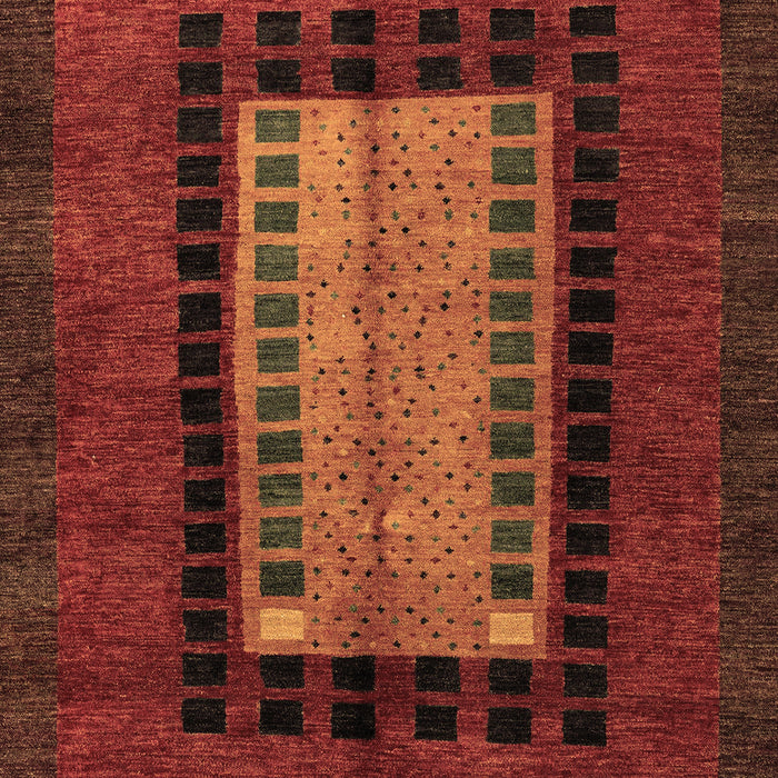 Machine Washable Oriental Brown Modern Rug, wshabs4188brn
