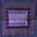 Square Oriental Blue Modern Rug, abs4188blu