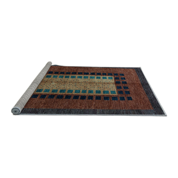 Sideview of Machine Washable Oriental Light Blue Modern Rug, wshabs4188lblu