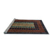 Sideview of Machine Washable Oriental Light Blue Modern Rug, wshabs4188lblu