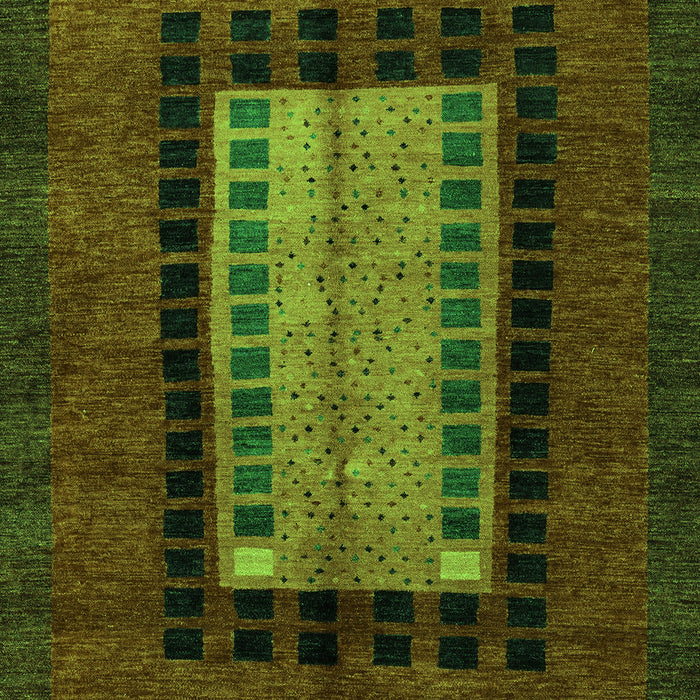 Machine Washable Oriental Green Modern Area Rugs, wshabs4188grn