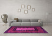 Machine Washable Oriental Purple Modern Area Rugs in a Living Room, wshabs4188pur