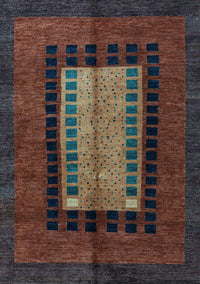 Oriental Light Blue Modern Rug, abs4188lblu