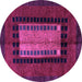 Round Oriental Purple Modern Rug, abs4188pur