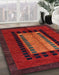 Abstract Red Oriental Rug in Family Room, abs4188