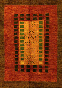 Oriental Yellow Modern Rug, abs4188yw