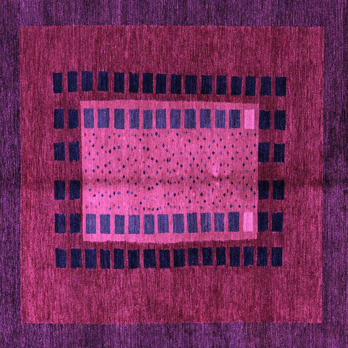 Square Machine Washable Oriental Purple Modern Area Rugs, wshabs4188pur