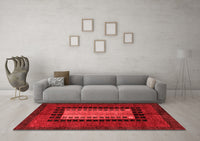 Machine Washable Oriental Red Modern Rug, wshabs4188red