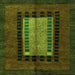 Square Oriental Green Modern Rug, abs4188grn