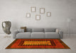 Machine Washable Oriental Yellow Modern Rug in a Living Room, wshabs4188yw