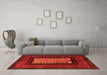 Machine Washable Oriental Orange Modern Area Rugs in a Living Room, wshabs4188org