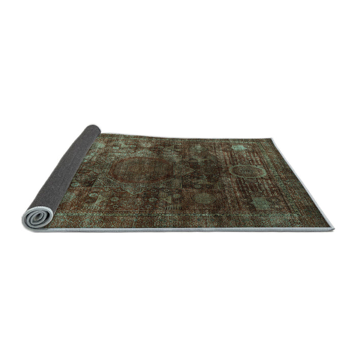 Sideview of Oriental Light Blue Modern Rug, abs4189lblu