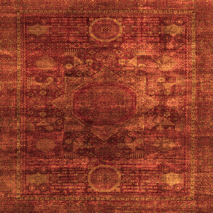 Square Oriental Orange Modern Rug, abs4189org