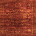 Square Oriental Orange Modern Rug, abs4189org