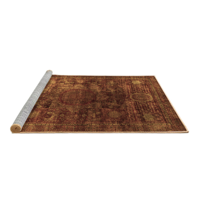 Sideview of Machine Washable Oriental Brown Modern Rug, wshabs4189brn