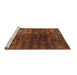 Sideview of Machine Washable Oriental Brown Modern Rug, wshabs4189brn