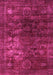 Machine Washable Oriental Pink Modern Rug, wshabs4189pnk