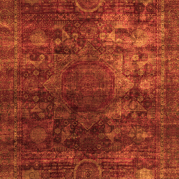 Machine Washable Oriental Orange Modern Area Rugs, wshabs4189org