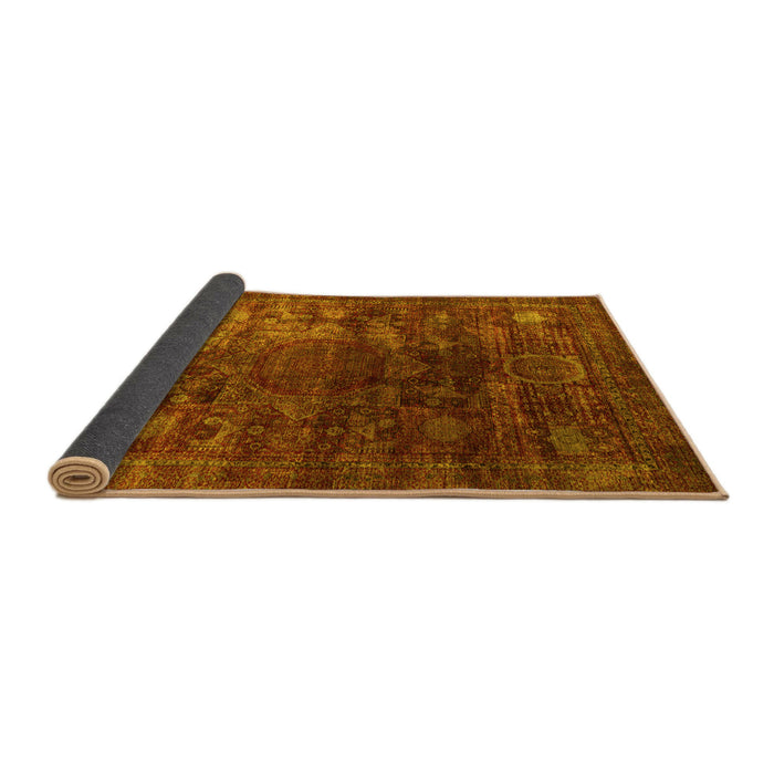 Sideview of Oriental Yellow Modern Rug, abs4189yw
