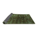 Sideview of Oriental Turquoise Modern Rug, abs4189turq