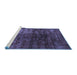 Sideview of Machine Washable Oriental Blue Modern Rug, wshabs4189blu