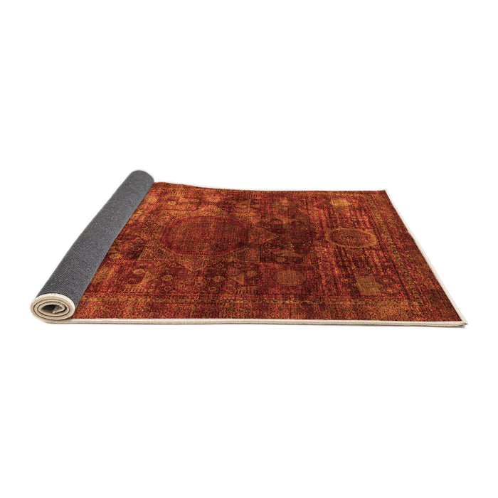 Sideview of Oriental Orange Modern Rug, abs4189org