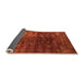 Sideview of Oriental Orange Modern Rug, abs4189org