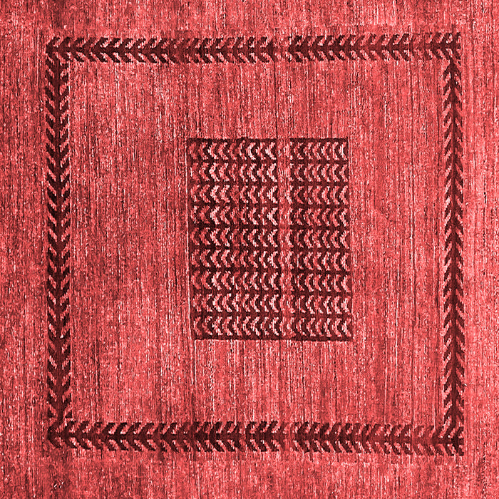 Machine Washable Abstract Red Modern Rug, wshabs418red