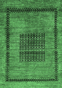 Abstract Emerald Green Modern Rug, abs418emgrn