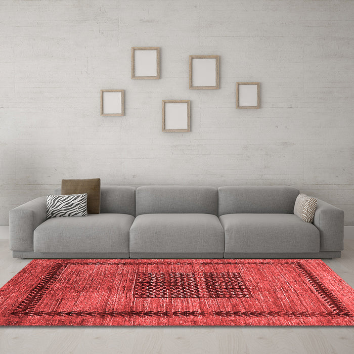 Modern Red Washable Rugs