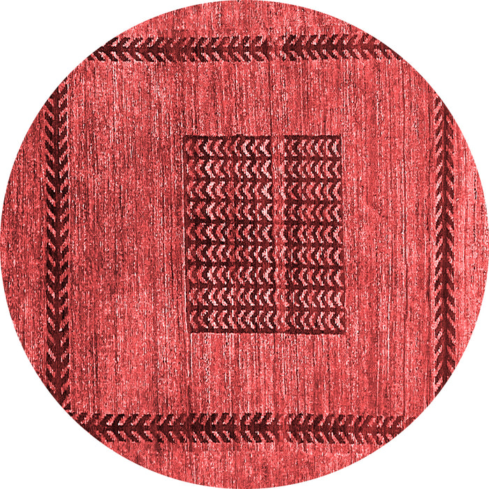 Machine Washable Abstract Red Modern Rug, wshabs418red