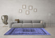 Machine Washable Abstract Blue Modern Rug in a Living Room, wshabs418blu