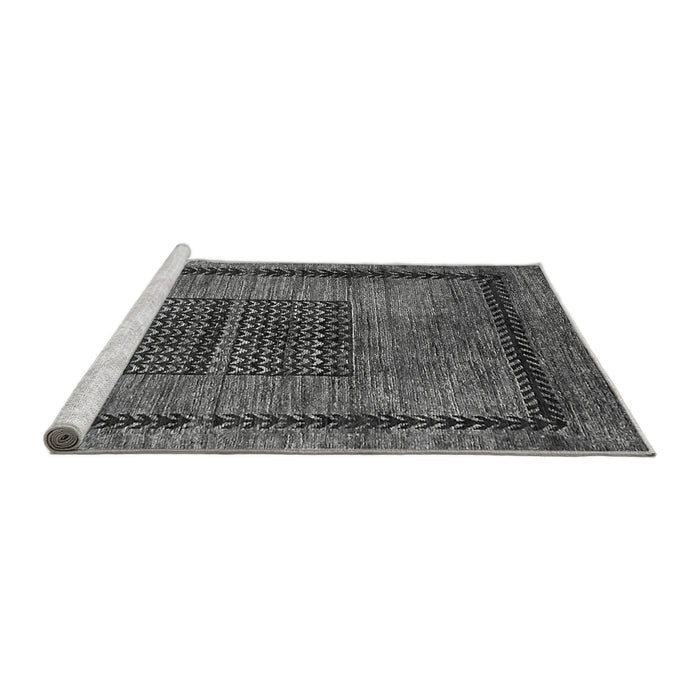 Sideview of Machine Washable Abstract Gray Modern Rug, wshabs418gry