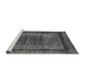 Sideview of Machine Washable Abstract Gray Modern Rug, wshabs418gry