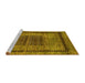 Sideview of Machine Washable Abstract Yellow Modern Rug, wshabs418yw