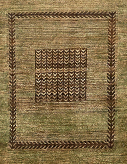 Abstract Caramel Brown Modern Rug, abs418