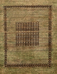 Machine Washable Abstract Caramel Brown Rug, wshabs418