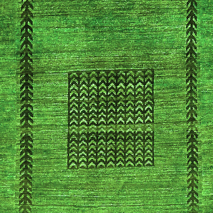 Machine Washable Abstract Green Modern Area Rugs, wshabs418grn