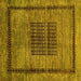 Square Abstract Yellow Modern Rug, abs418yw