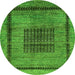 Round Abstract Green Modern Rug, abs418grn