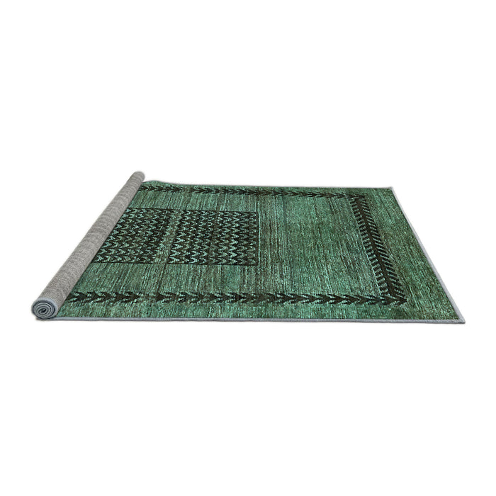 Sideview of Machine Washable Abstract Light Blue Modern Rug, wshabs418lblu