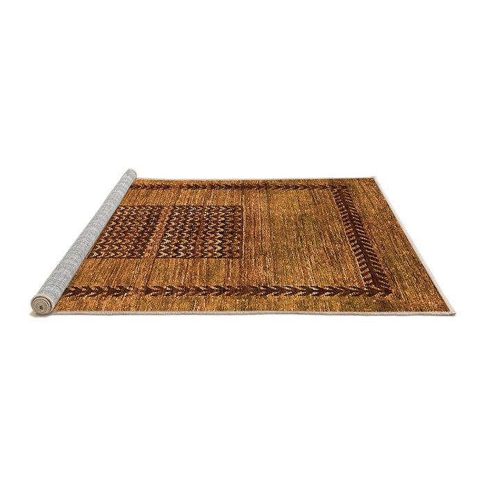 Sideview of Machine Washable Abstract Orange Modern Area Rugs, wshabs418org