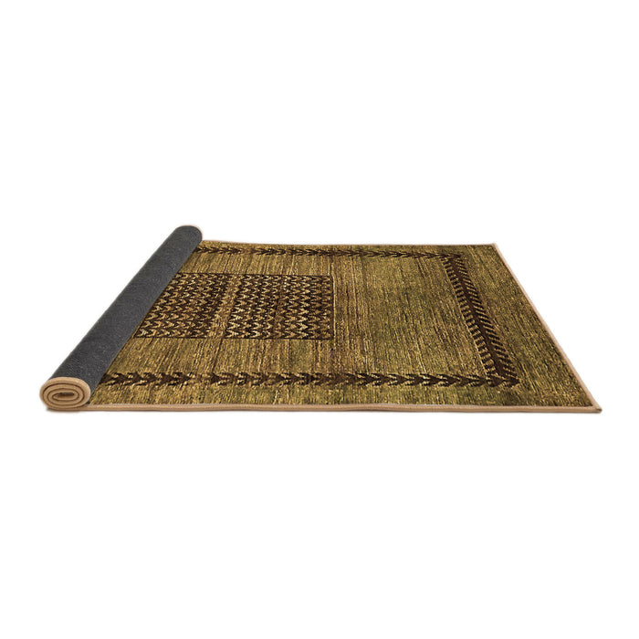 Sideview of Abstract Brown Modern Rug, abs418brn